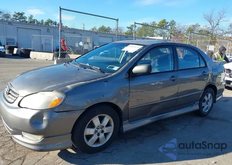 2003 Toyota Corolla S z USA, uszkodzony, nr VIN 2T1BR32E03C088888